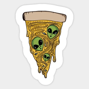 The Alien Pizza Sticker